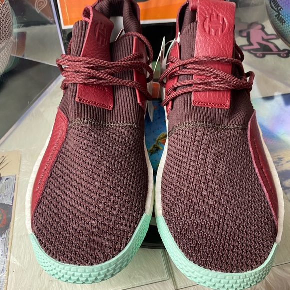 🆕 Adidas Harden Vol. 2 LS - Maroon Mint - Mens 13 - Picture 2 of 10